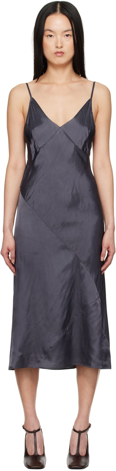 Šaty Dries Van Noten Dries Van Noten Satin Midi Slip Dress Šedá | 251-011000-1427, 0