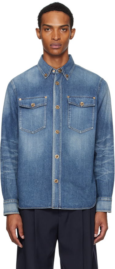 Košeľa Versace Versace Denim Shirt Modrá | 1013887_1A14406, 0