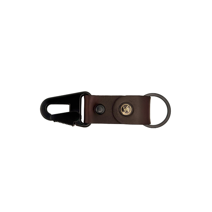 Kľúčenka Vasky Leather Keychain with Carabiner Hnedá | A-0223-004