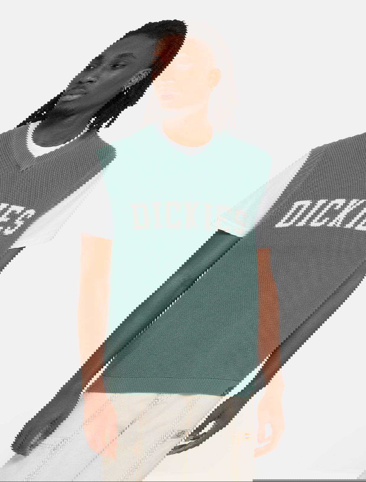 Vesta Dickies Melvern Knitted Vest Zelené | 0A4YYP, 0