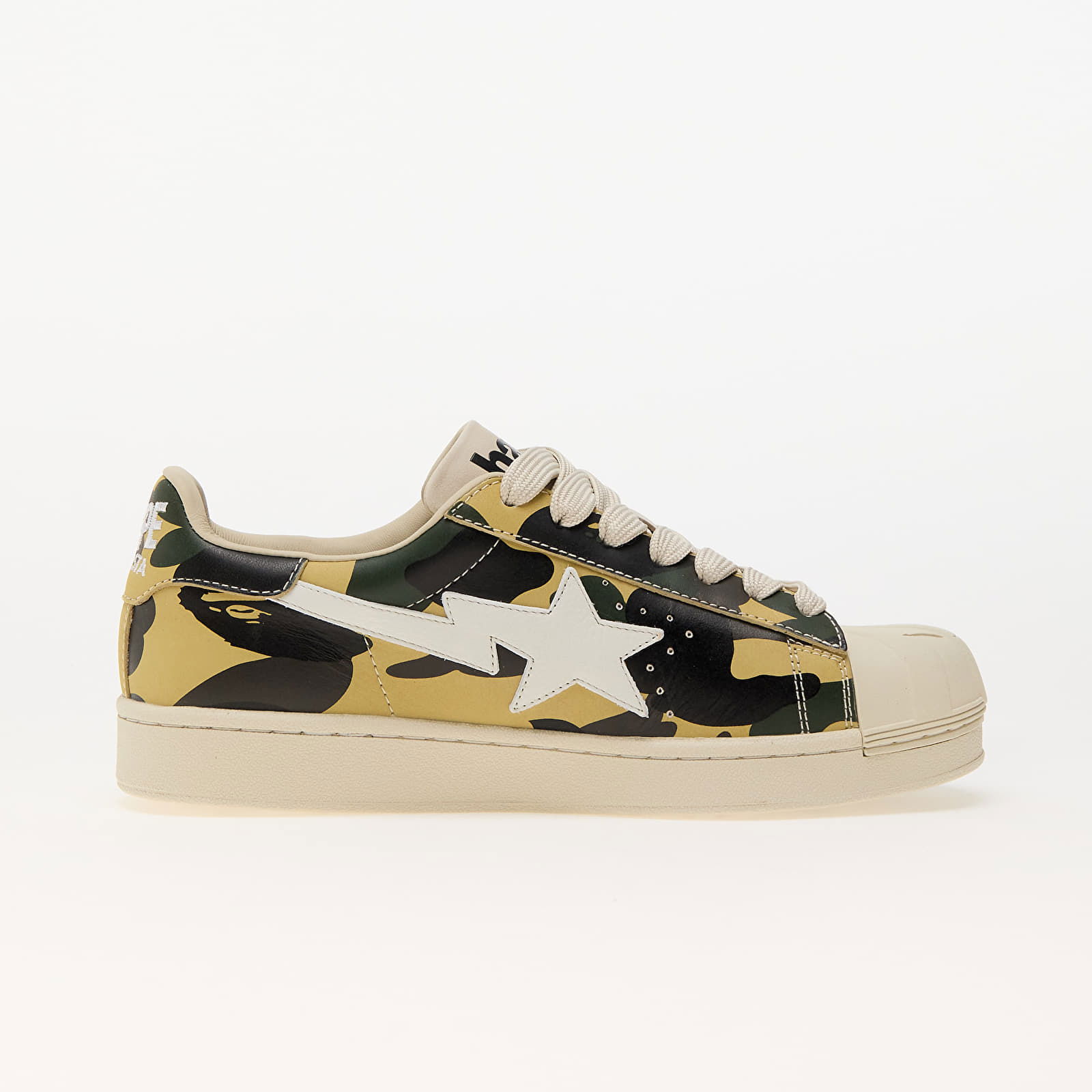 A BATHING APE Skull Sta 1St Camo Yellow