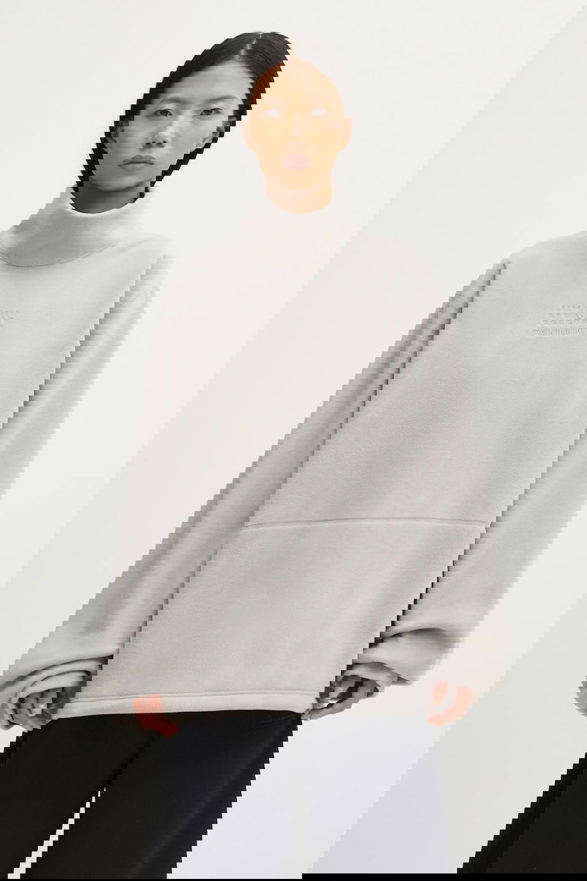 Mikina Maison Margiela MM6 Maison Margiela x Salomon Smooth Fleece Turtleneck Sweatshirt Šedá | S52NH0035.M20140.858, 0