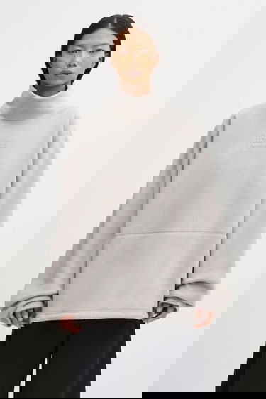 Mikina Maison Margiela MM6 Maison Margiela x Salomon Smooth Fleece Turtleneck Sweatshirt Šedá | S52NH0035.M20140.858, 0