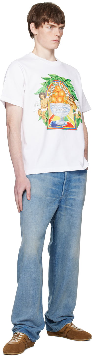 Tričko Casablanca Casablanca Triomphe D'Orange Graphic Tee Biela | MPF25-JTS-001-23-EX-FLANNELS, 3