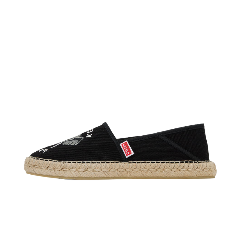 Tenisky a topánky KENZO Paris Elephant Embroidered Canvas Espadrilles "Black" Čierna | FE55ES020F82