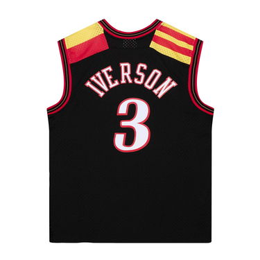 Dres Mitchell & Ness NBA Philadelphia 76ers Allen Iverson Alternate Spain Jersey Čierna | SMJY4203-P7606AIVBLCK, 2