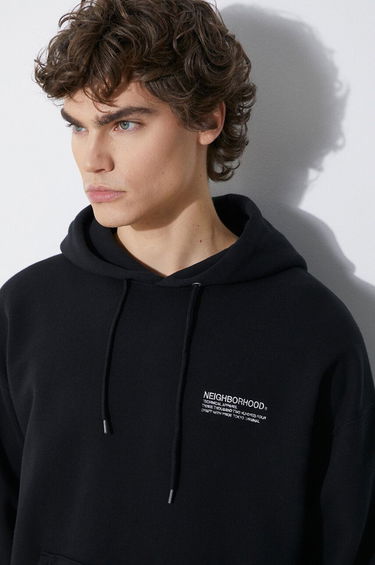 Mikina Neighborhood NEIGHBORHOOD Plain Sweat Parka Hoodie Čierna | 241FPNH.CSM02, 4
