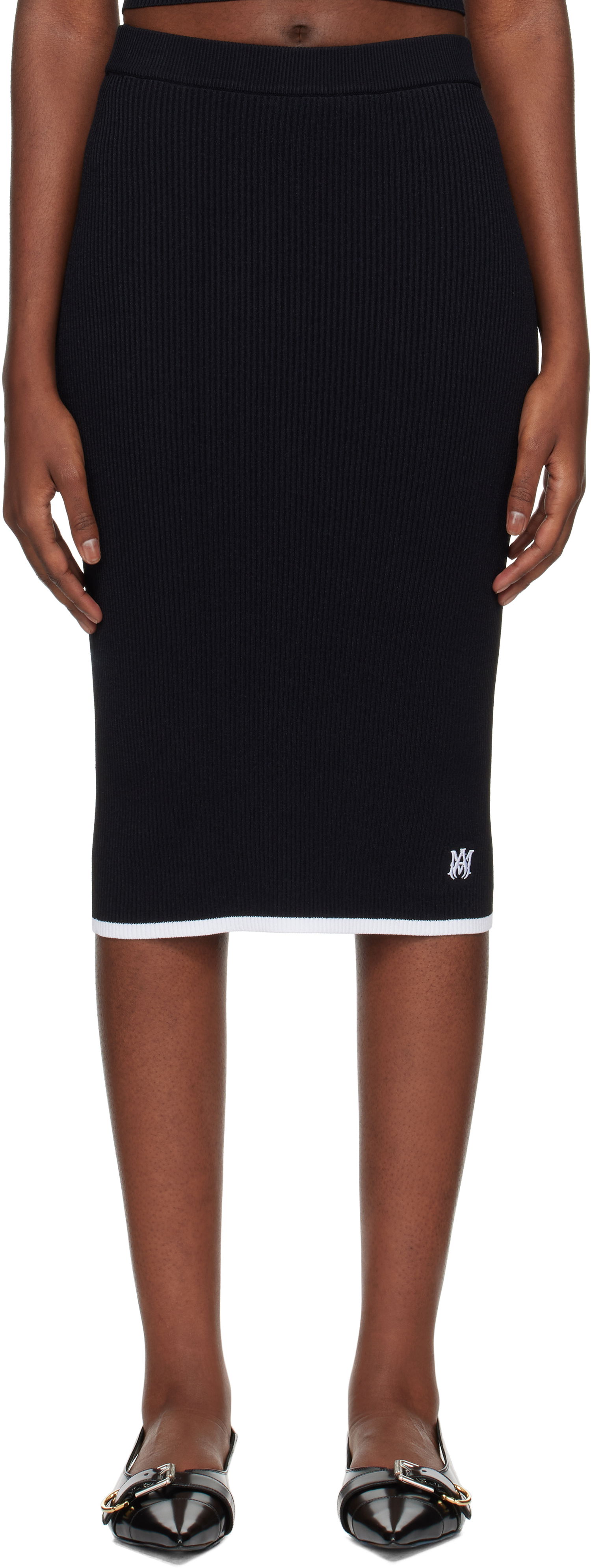 Sukňa AMIRI Midi Skirt Čierna | AWKNSH1011, 0