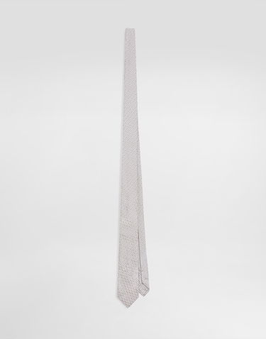 Šál Dolce & Gabbana Dolce & Gabbana Micro-design Jacquard Martini Tie Šedá | GT149EG0JYPS9005, 0