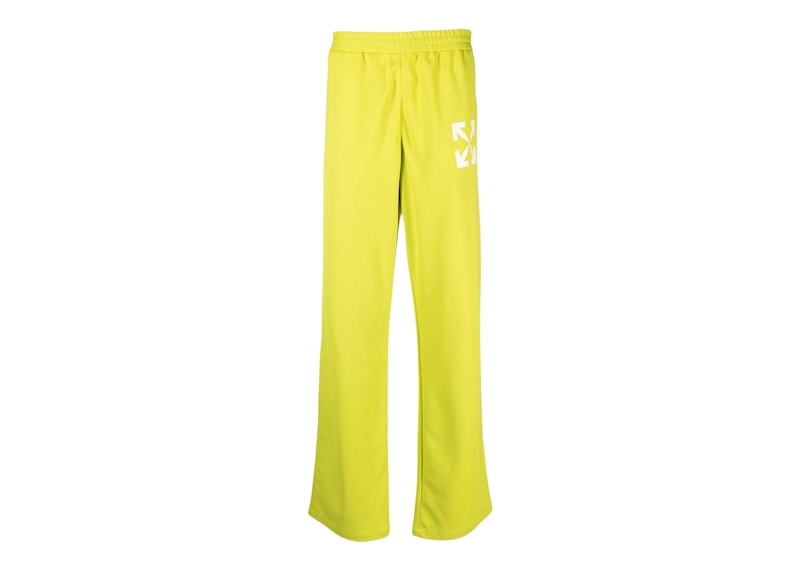 Tepláky Off-White Arrows-Motif Slim Fit Track Sweatpants Lime Green Zelené | OMCJ018S23FAB0015001, 0