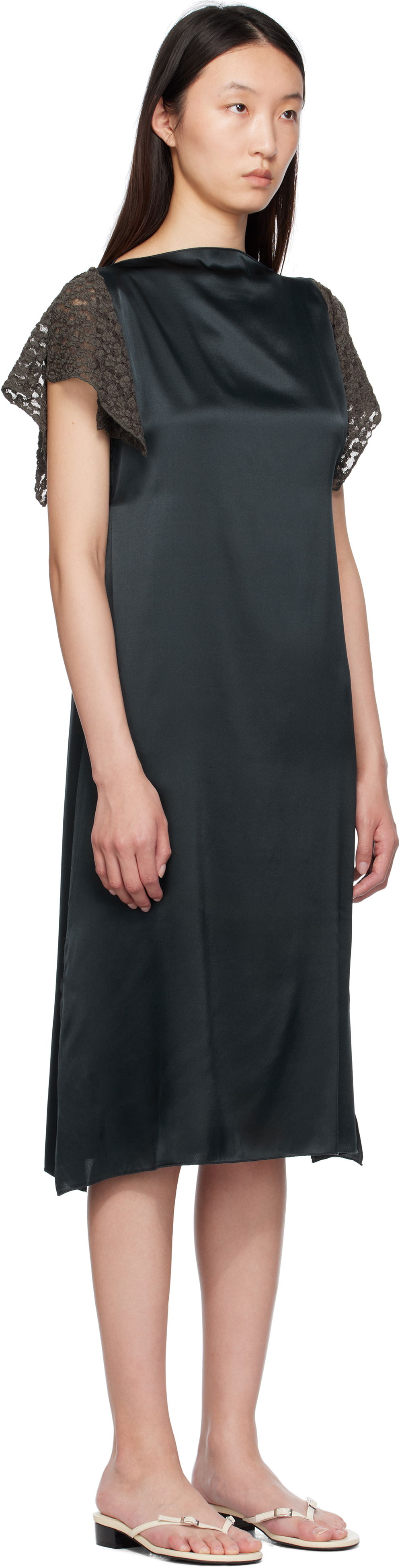 Šaty Baserange Baserange Olin Midi Dress Zelené | DROL-SS-SU25, 1