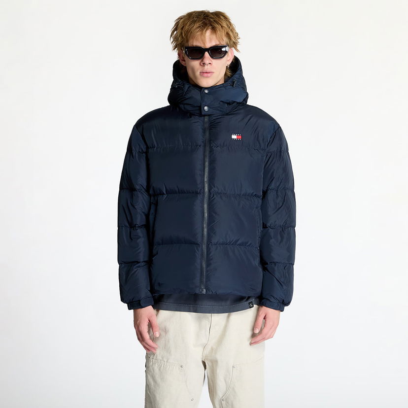 Prešívaná bunda Tommy Hilfiger Flag Back Alaska Puffer Jacket Blue Navy | DM0DM20479 C1G