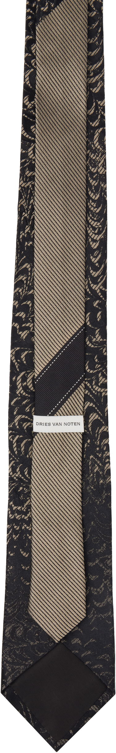 Šál Dries Van Noten Dries Van Noten 'Paste Paper' Print Silk Tie Hnedá | 251-021602-1908, 3