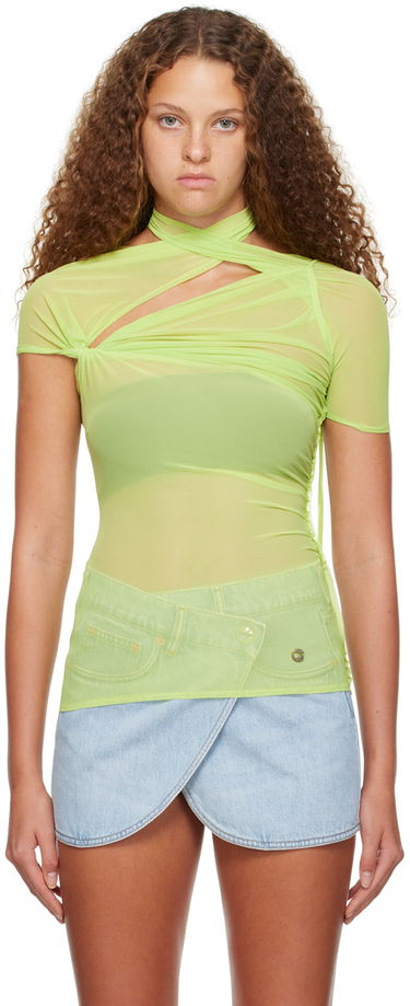 Tielko Coperni Draped T-Shirt Zelené | COPJS54557, 0
