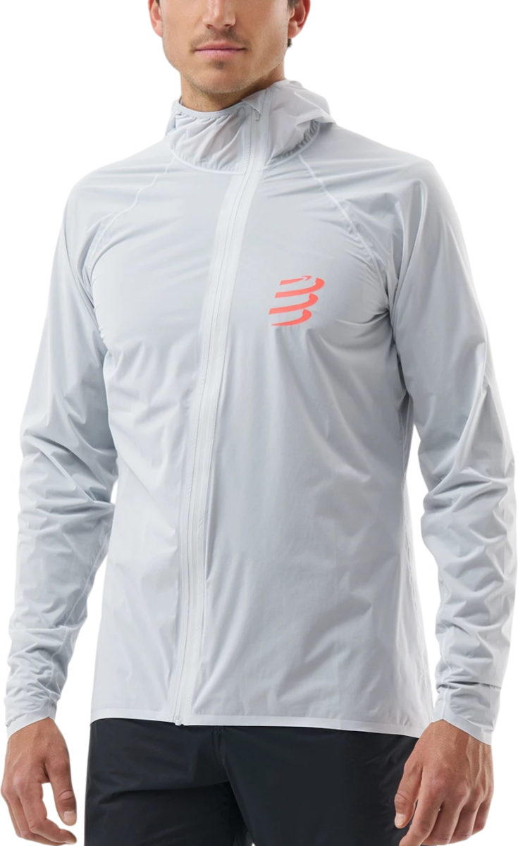 Bunda Compressport Compressport Hurricane Waterproof 10/10 Hooded Jacket Biela | am00009b1046
