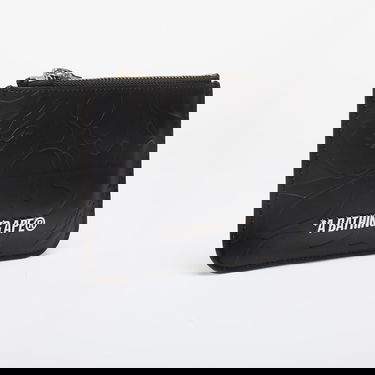 Peňaženka BAPE A BATHING APE Solid Camo Leather Pouch Wallet Black Universal Čierna | 001SGK201316M BLK, 2
