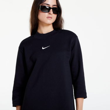 Šaty Nike Sportswear Phoenix Fleece 3/4-Sleeve Dress Čierna | DV5248-010, 4
