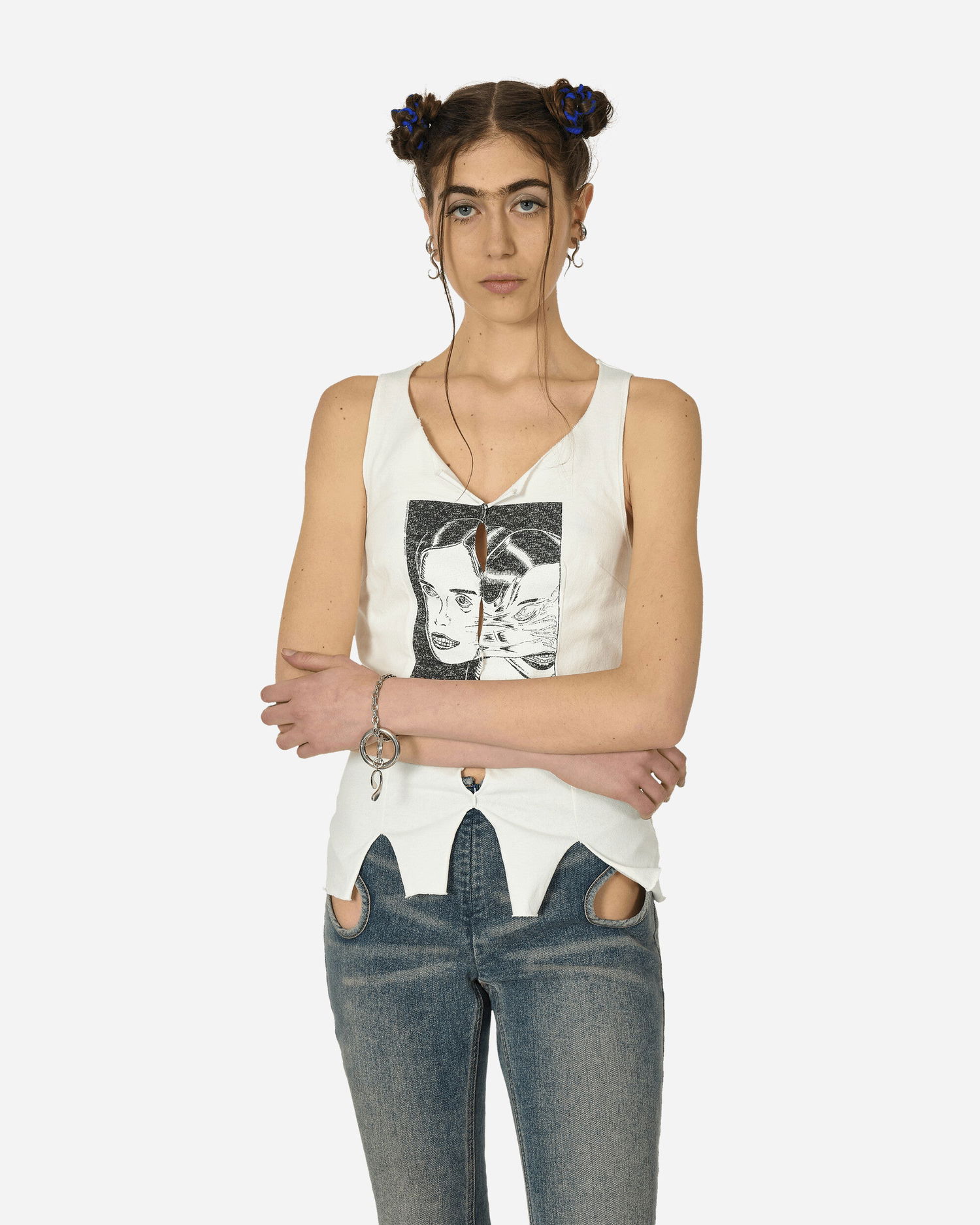 Tielko OUR LEGACY Race Singlet White Biela | W2246RT 001, 0