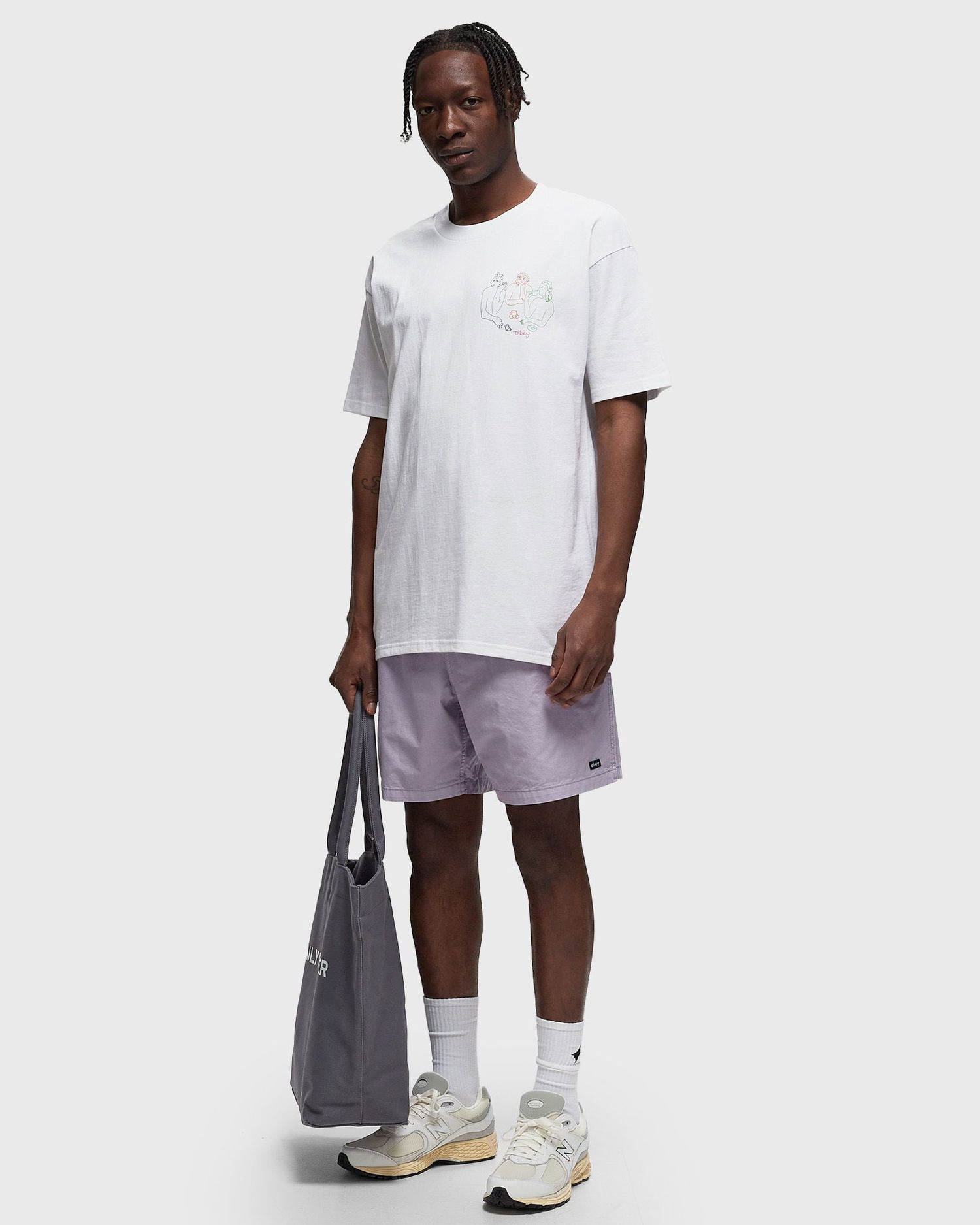 Šortky OBEY Easy Pigment Trail Short Fialová | 172120114-ORP, 1