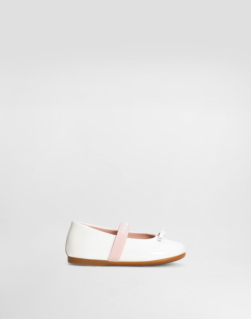 Doplnky Dolce & Gabbana Dolce & Gabbana Patent Leather Ballet Flats First Steps (19-26) Biela | D20093A483187682