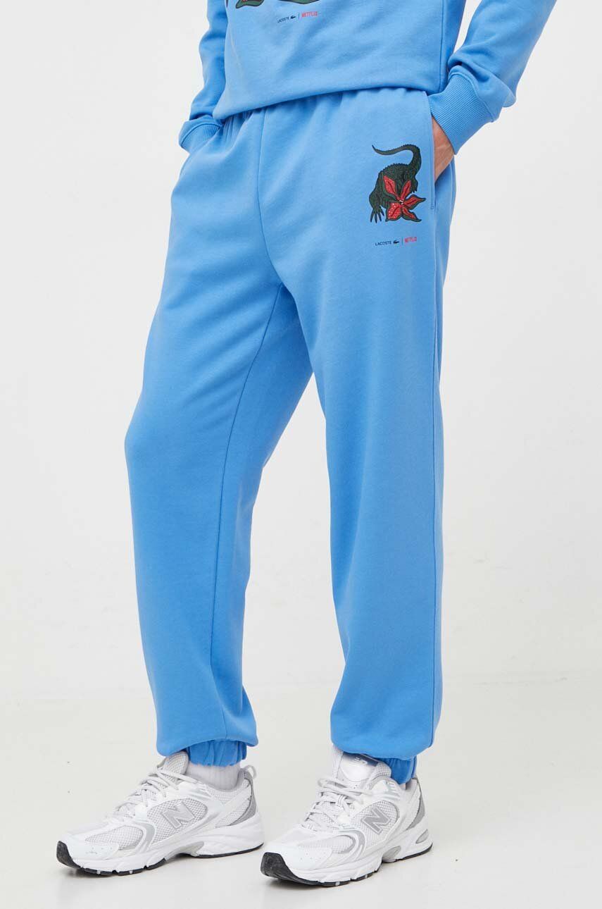 Tepláky Lacoste x Netflix Croc Print Track Pants Modrá | XH9302, 0