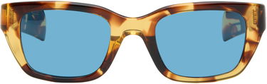 Slnečné okuliare Bottega Veneta Thick Rectangular Tortoiseshell Frame Blue Lens Sunglasses Hnedá | BV1393S-006, 0