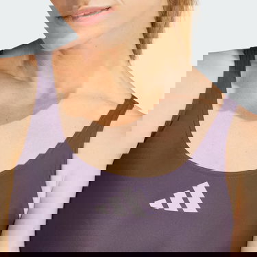 Plavky adidas Performance 3 Bar Logo Swimsuit Fialová | IL7285, 5