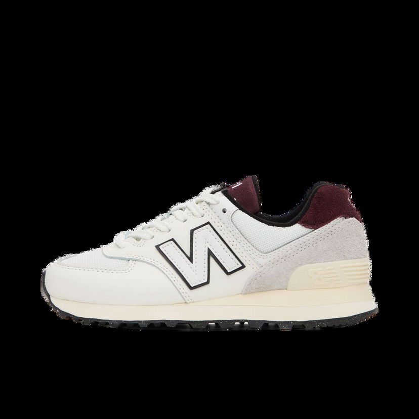 Tenisky a topánky New Balance White & Burgundy 574 Biela | U574YR2