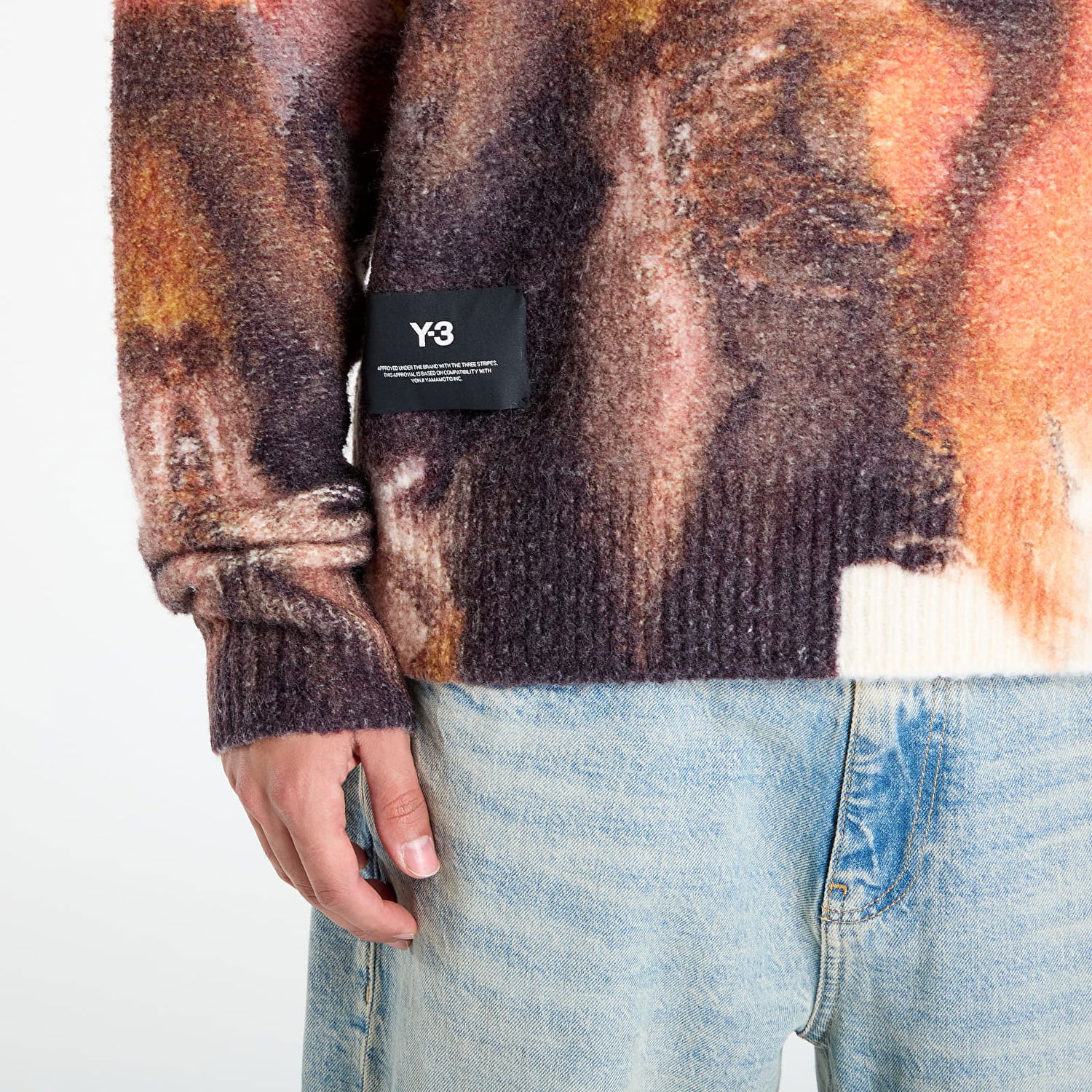 Sveter Y-3 Y-3 Graphix Knit Crew Sweater Biela | JX7332, 1