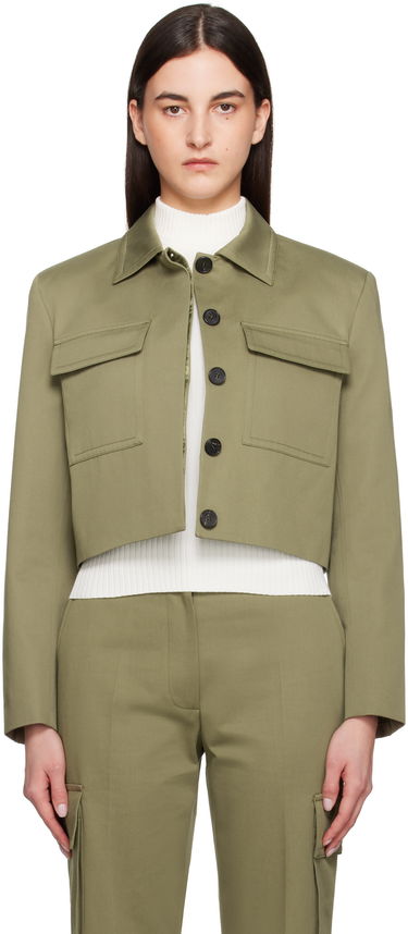 Bunda Anine Bing Anine Bing Dayton Cropped Military Jacket Zelené | A-01-11150-AYG3, 0