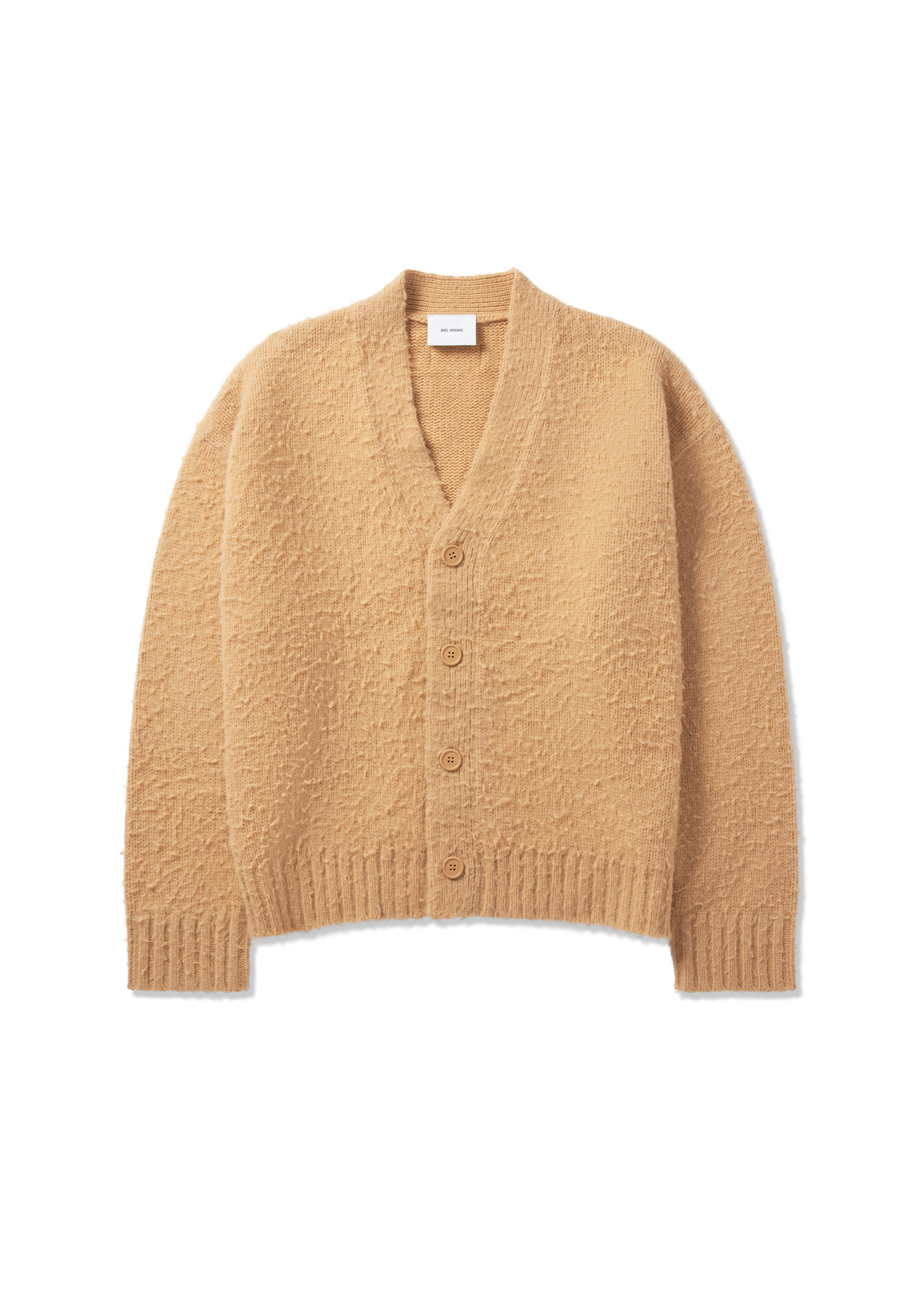 Sveter AXEL ARIGATO Studio Fuzzy Knit V-Neck Cardigan Béžová | A3731002, 1