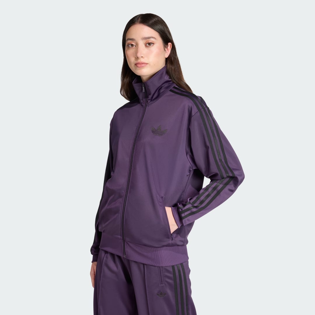 Bunda adidas Performance Adicolor Classic Firebird Loose Track Jacket Fialová | JX7867, 0