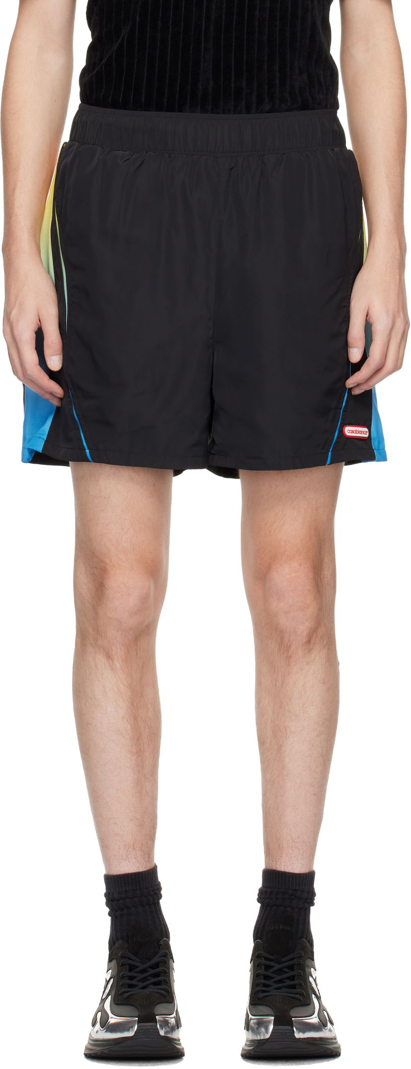 Šortky Casablanca Casablanca Gradient Football Shorts Čierna | M-AW25-TR-348-01