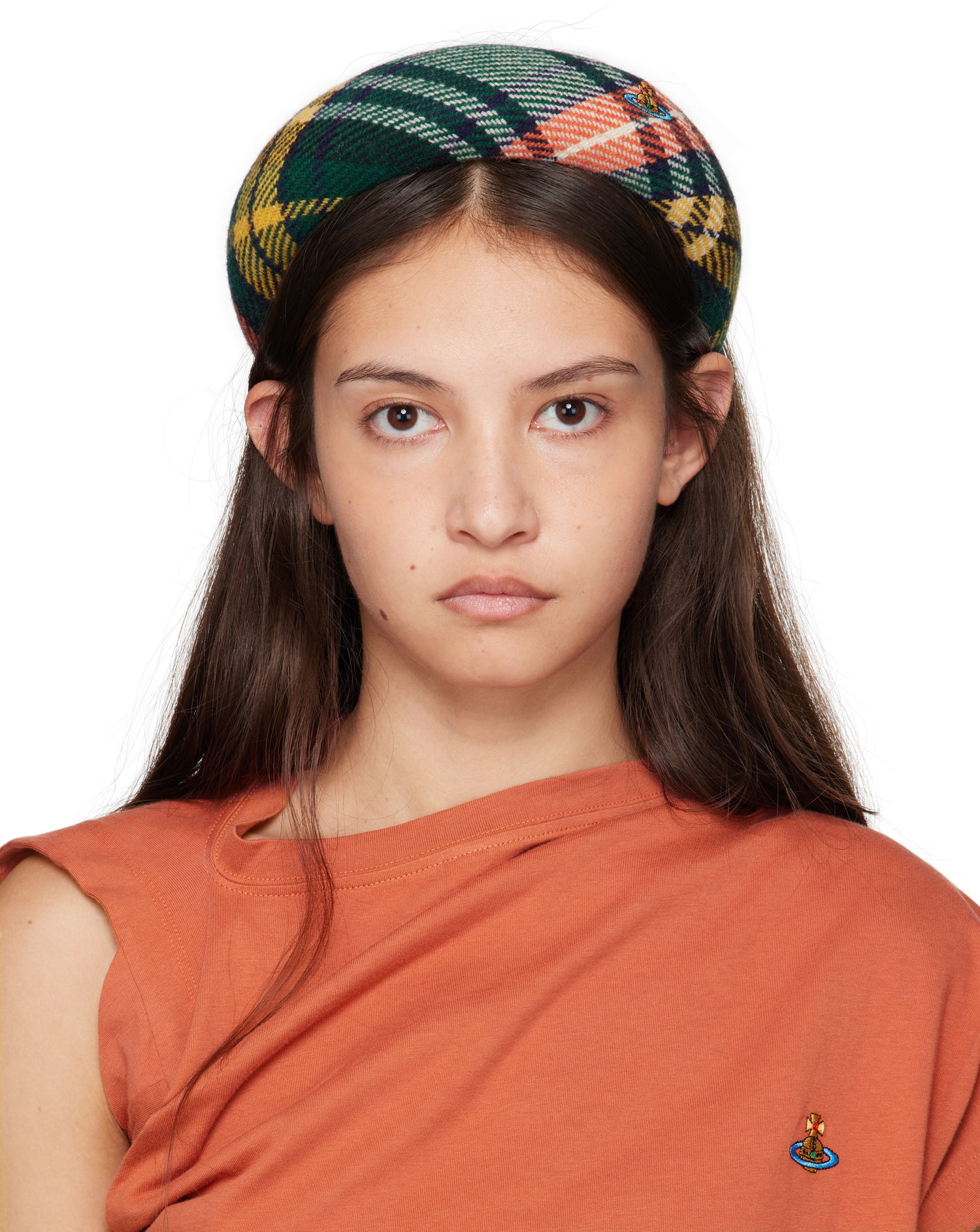 Klobúk Vivienne Westwood Vivienne Westwood Recycled Wool Plaid Headband Rôznofarebný | 8102001F-W00XC-, 0