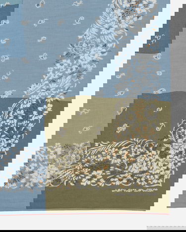 Šál KAPITAL Garden Patchwork Selvedge Bandana Modrá | EK-1633BA SAX, 3
