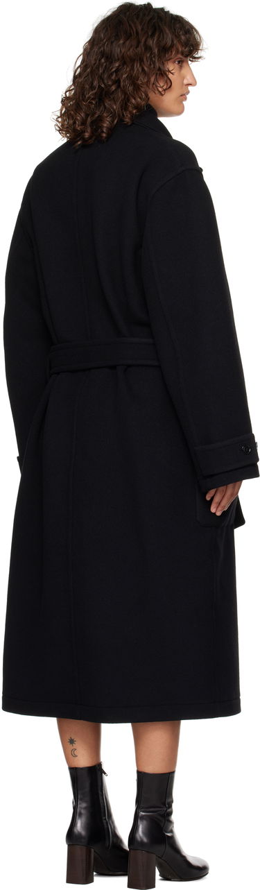 Kabáty LEMAIRE Lemaire Wrap Coat Čierna | CO1037 LF1116, 2
