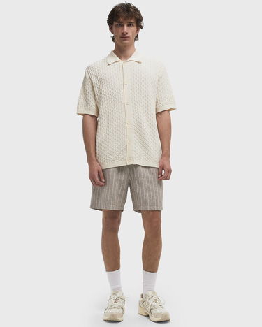 Šortky Les Deux Linen Striped Casual Shorts Béžová | LDM511060-855218, 2