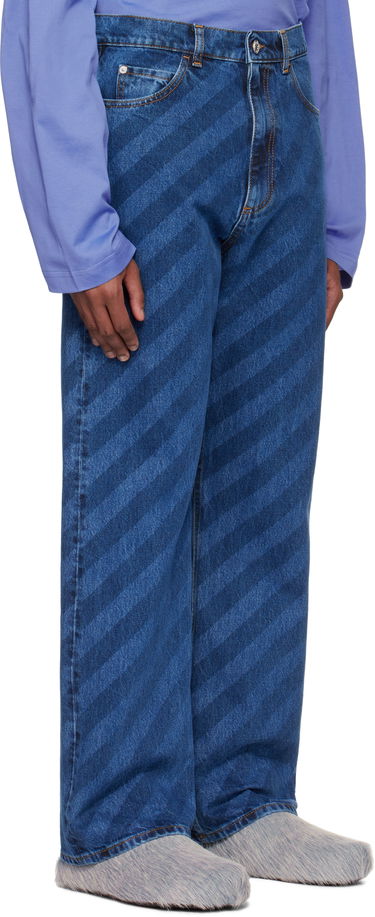Džínsy Marni Marni Wide Leg Diagonal Stripe Jeans Modrá | PUJU0021A0 USCX36, 1