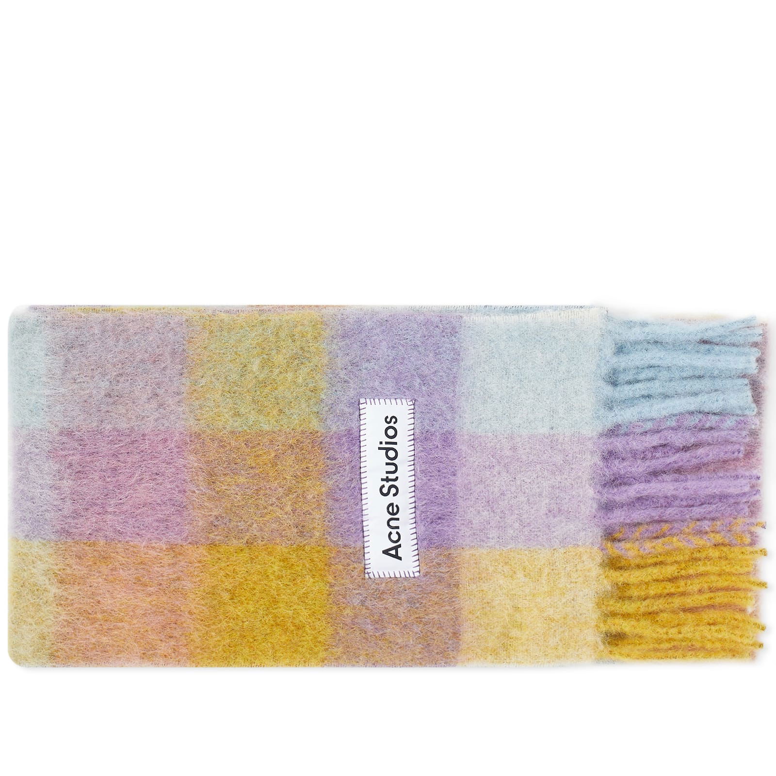 Vally Check Scarf Violet/Yellow/Blue