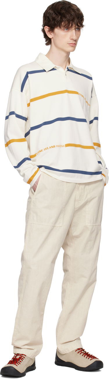 Polo tričko Stone Island Stone Island Striped Organic Cotton Polo Biela | K1S15 5100035 S00XB, 3