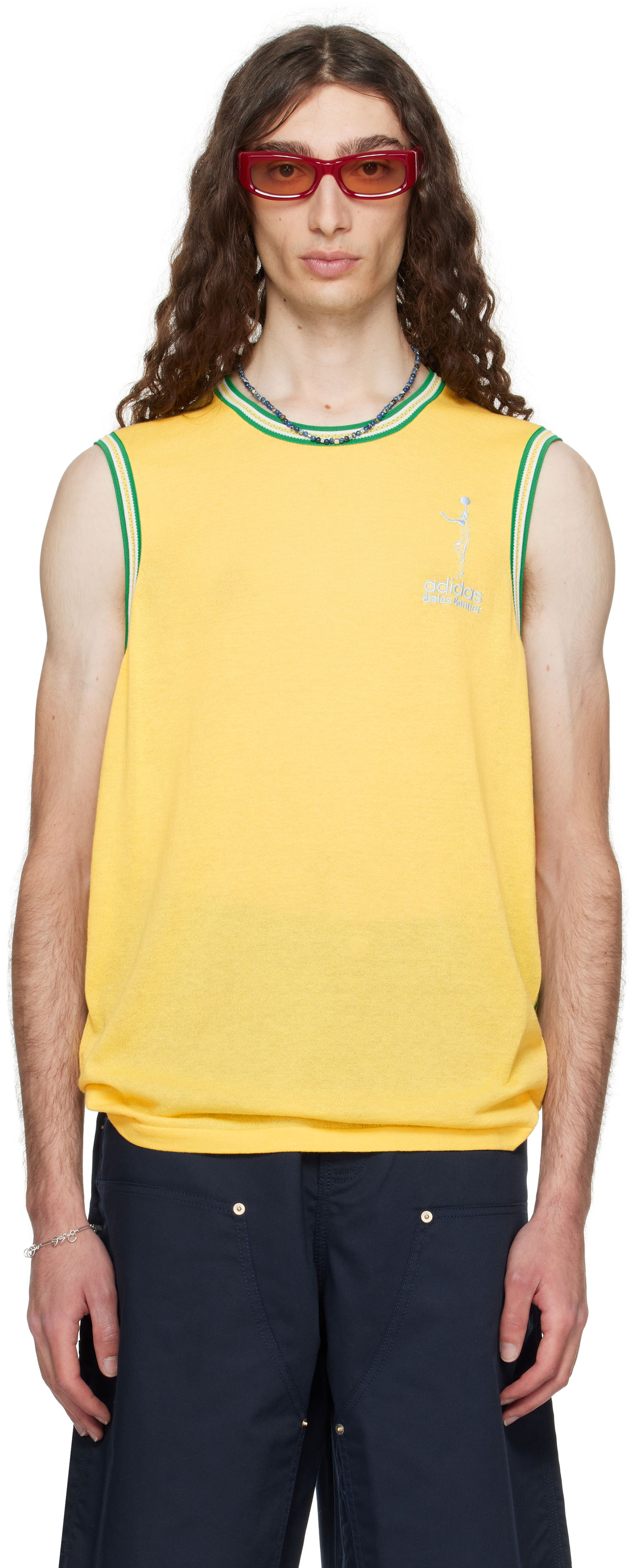 Tielko Wales Bonner Wales Bonner adidas Originals Edition Jab Tank Top Žltá | JY6077, 0