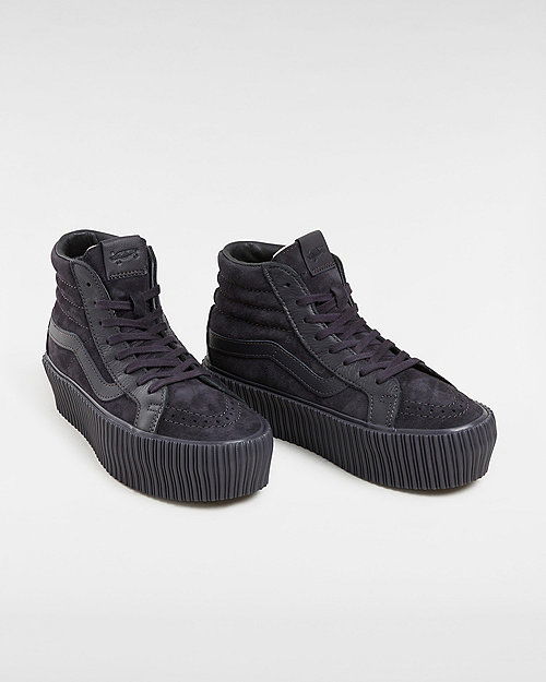 Tenisky a topánky Vans Premium Sk8-hi 38 Reissue Platform Shoes (lx Suede/leather Onyx) Women Black, Size 2.5 Čierna | VN000CNF158, 1