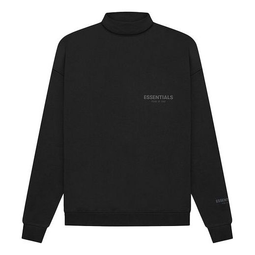 Sveter Fear of God Essentials Pullover Mockneck Sweatshirt Čierna | FOG-FW21-189