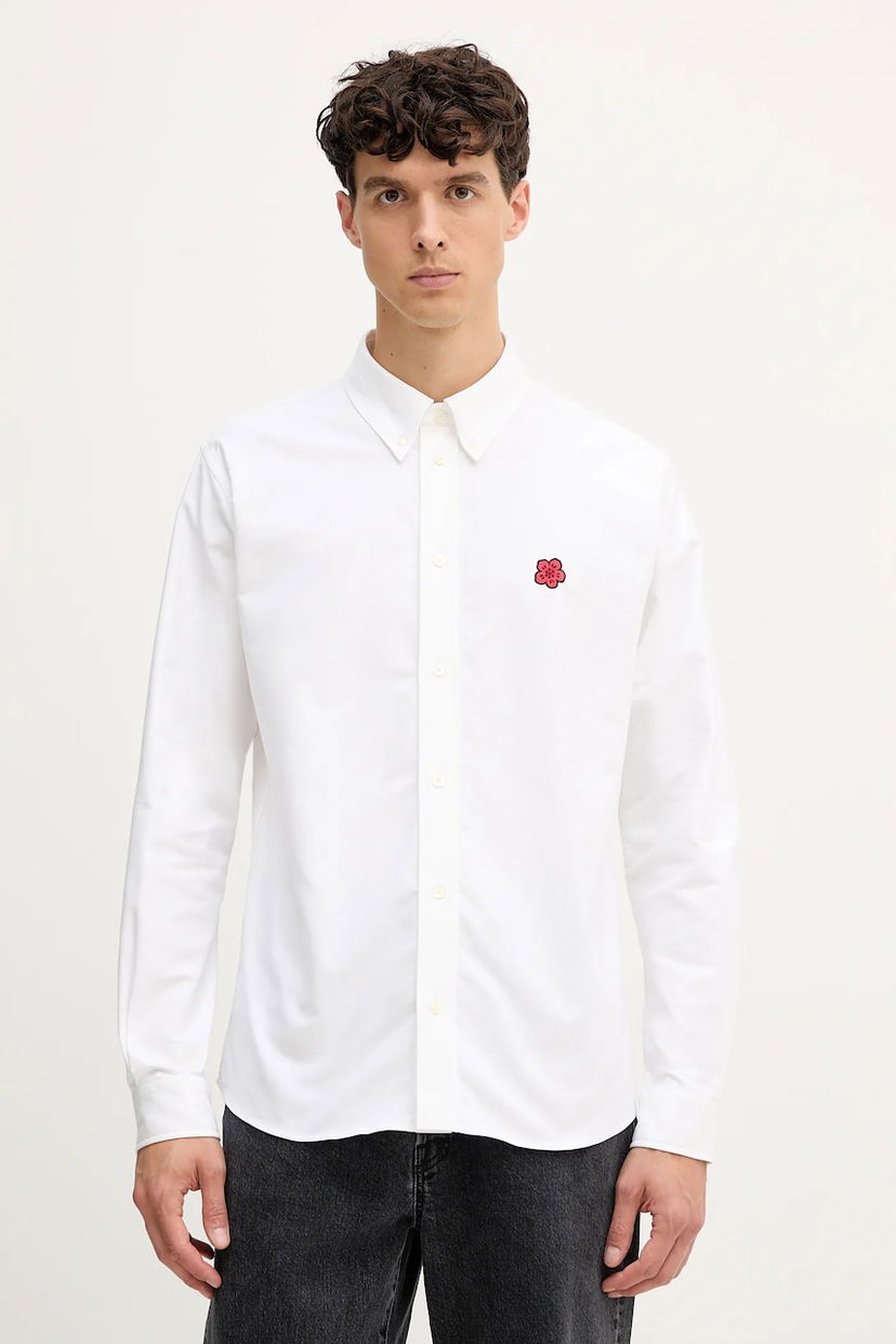 Košeľa KENZO Kenzo Regular Fit Shirt with Classic Collar Biela | FF65CH4109LO