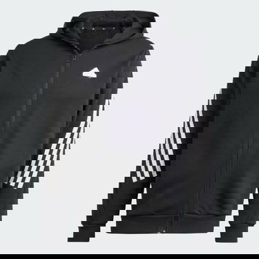 Mikina adidas Performance Sportswear Future Icons 3-Stripes Full Zip Hoodie Šedá | IR9159, 4