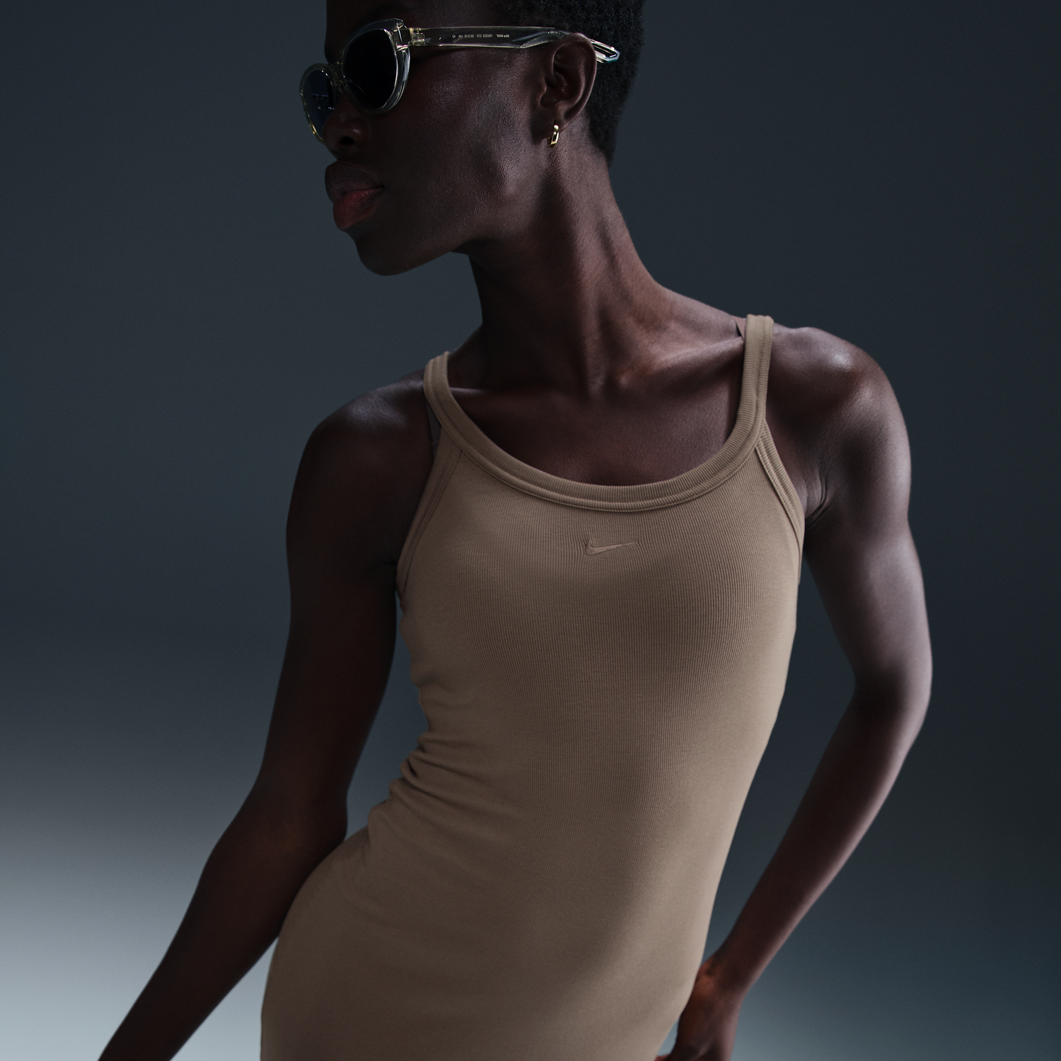 Šaty Nike NSW Knitted Ribbed Tank Dress Hnedá | HJ0710-233, 0