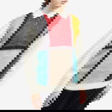 Sveter BEAMS Long Sleeve Colour Block Knit Polo, Size Medium Rôznofarebný | 3812-0031-048-01, 2