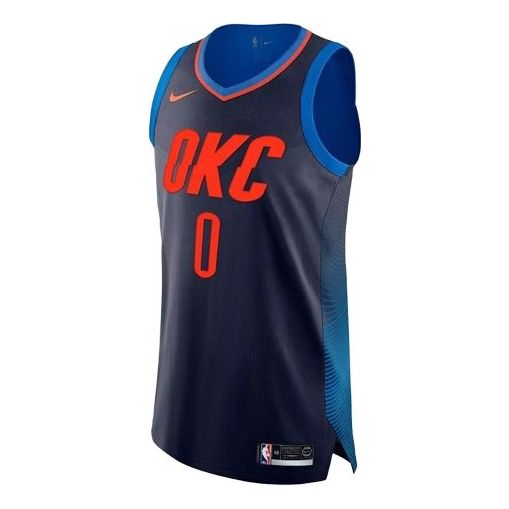 Dres Nike NBA Oklahoma City Thunder Westbrook Player Edition Jersey Modrá | 863163-419