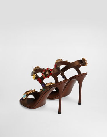 Tenisky a topánky Dolce & Gabbana Dolce & Gabbana Keira 2.0 Satin And Patent Leather Sandals With Embellishments Rôznofarebný | CR1976AC3268W160, 2