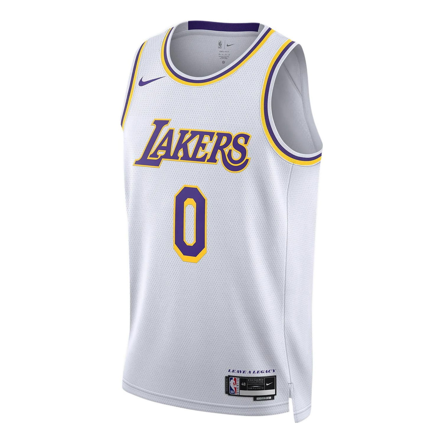 Dres Nike NBA LA Lakers Russell Westbrook #0 Basketball Jersey Biela | DN2081-102, 0